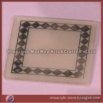 Rectangle Promotional equisite Frosting Acrylic Coaster/Tray with your logo